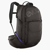 EVOC Explorer Pro 30L cycling backpack with hydration system and helmet holder, designed for performance and outdoor adventures.
