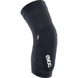 EVOC Knee Protector LS Flex Lite 2027 cycling knee guard, breathable and durable, shown on a cyclist's knee for protection and comfort.