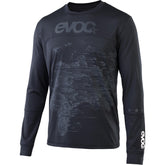 EVOC men's long sleeve cycling jersey with breathable quick-dry fabric, designed for mountain biking.