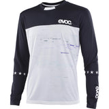 EVOC men's long sleeve cycling jersey with breathable quick-dry fabric, designed for mountain biking.
