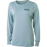 EVOC women's long sleeve MTB jersey with breathable quick-dry fabric, shown in a performance-oriented design for cycling.