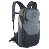 EVOC Ride Performance Backpack 12L with 2L hydration bladder for cycling and daily use, shown with adjustable straps and ergonomic design.