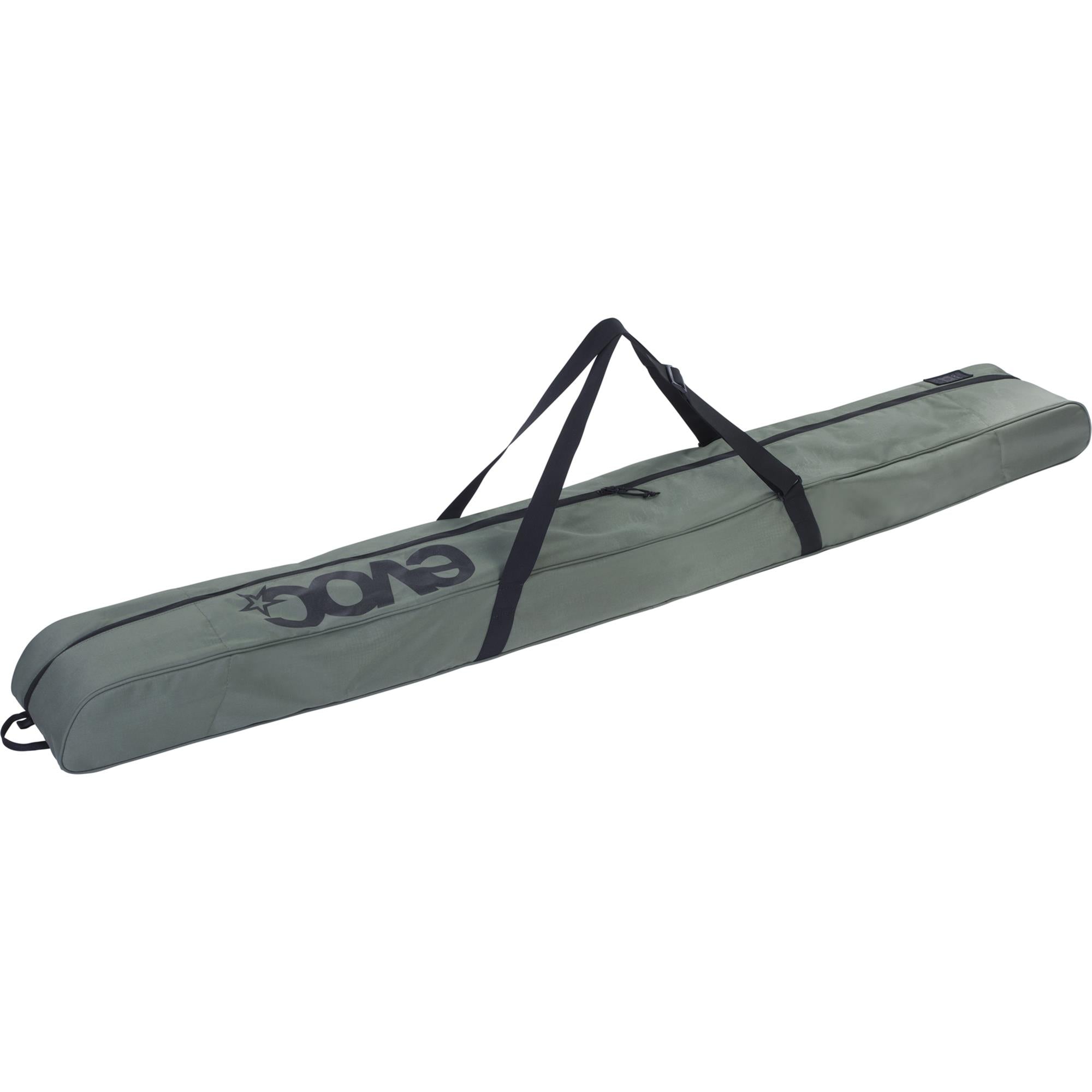 EVOC padded ski and pole travel bag for secure transport, designed for skis and accessories with durable, padded construction.