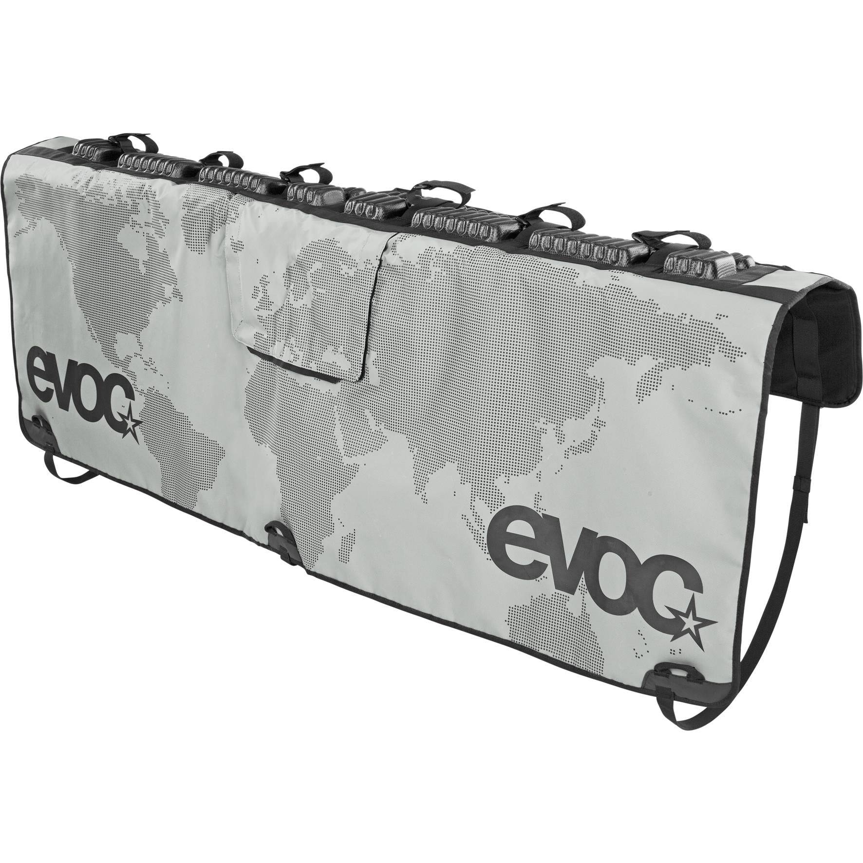 EVOC Travel Tailgate Pad for pickup trucks, designed for secure bike transport and protection on accessories.