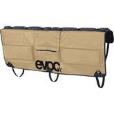 EVOC Tailgate Pad 2026 padded pickup truck cover for transporting multiple bikes, shown installed on a truck tailgate.
