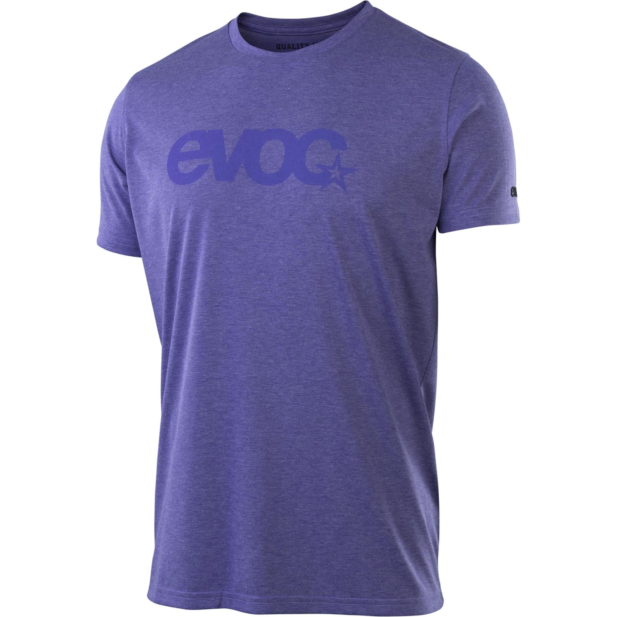 EVOC men's dry T-shirt 2026, lightweight and fast-drying performance clothing, shown in a neutral color on a hanger.