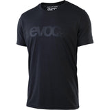 Men's EVOC logo T-shirt made from sustainable hemp and recycled polyester, featuring a simple logo design on the front.