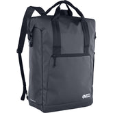EVOC Tote Backpack 18L with laptop compartment, stylish and durable everyday travel bag in black with multiple accessory pockets.