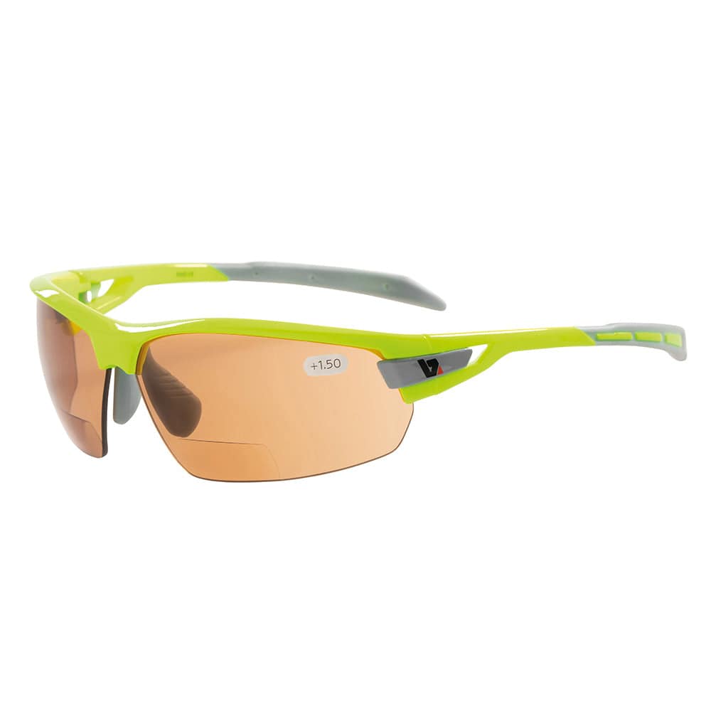 BZ Optics Pho photochromic HD bi-focal cycling and outdoor sports eyewear with tinted lenses and adjustable frames.