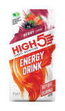 High5 Energy Drink Berry sachets, endurance fuel with electrolytes, showing front view of colorful sachets for hydration and energy.