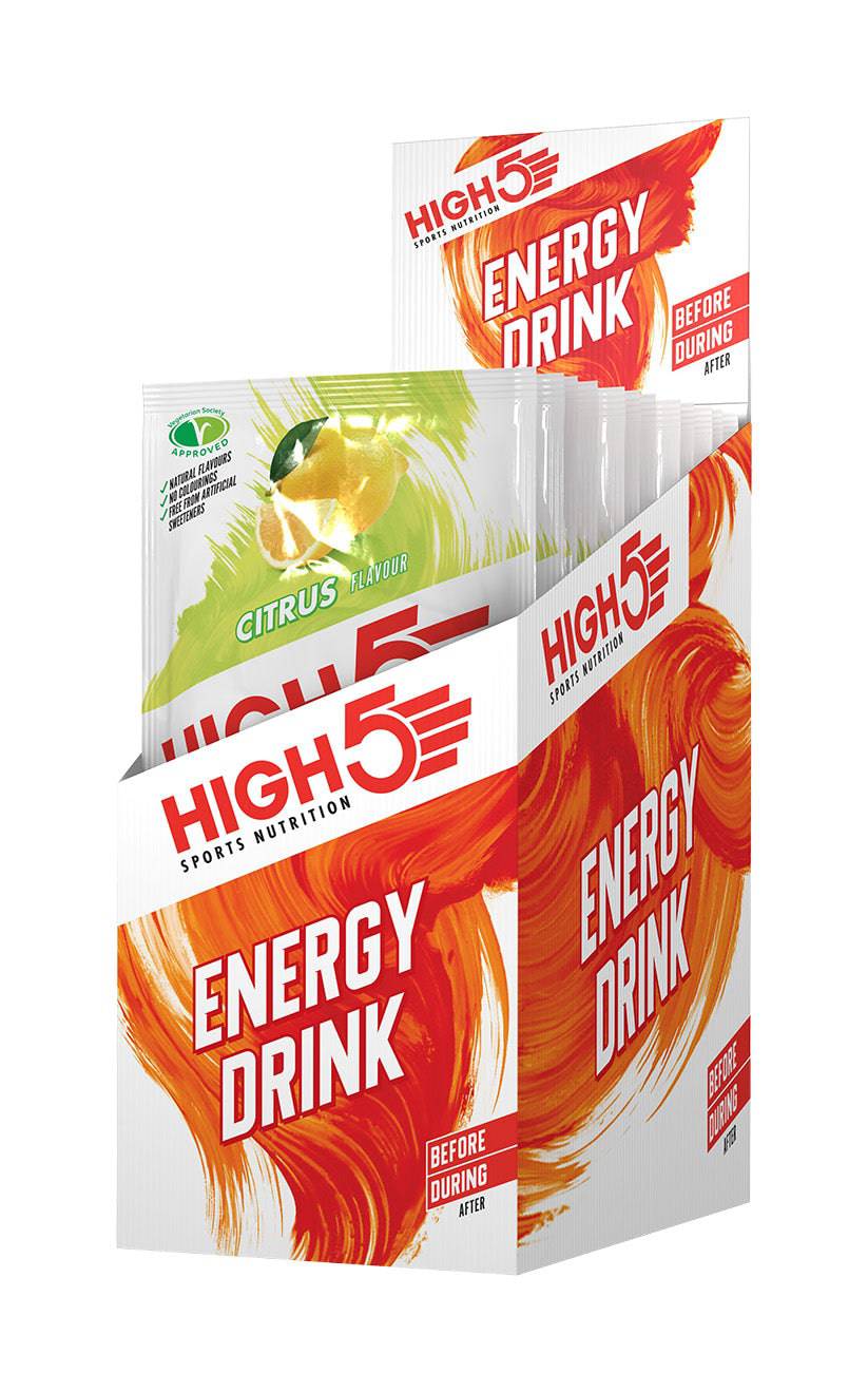 High5 Citrus Energy Drink sachet with electrolytes, designed for endurance hydration and convenient accessory for active lifestyles.
