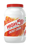 High5 tropical energy drink tub 2.2kg with endurance carbohydrate and electrolyte formula, front view of the sports drink container.