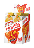 High5 Energy Gel with 30mg caffeine, orange flavor, 23g carbs, endurance fuel, 20-pack, sports nutrition accessory