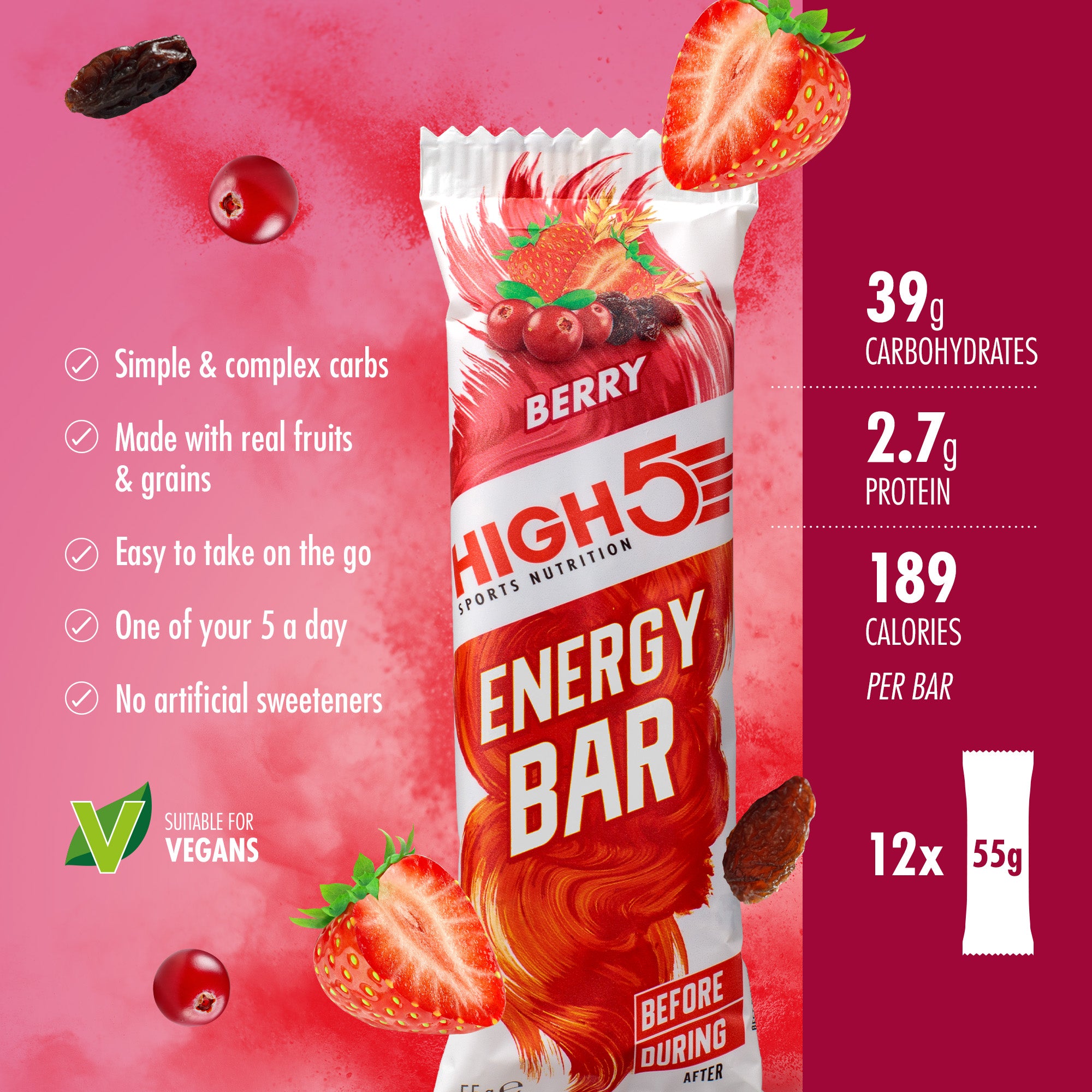 High5 High5 Energy Bar x12 55g