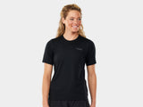 Trek Evoke women's mountain bike tech tee jersey, breathable cycling shirt with moisture-wicking fabric and athletic fit.