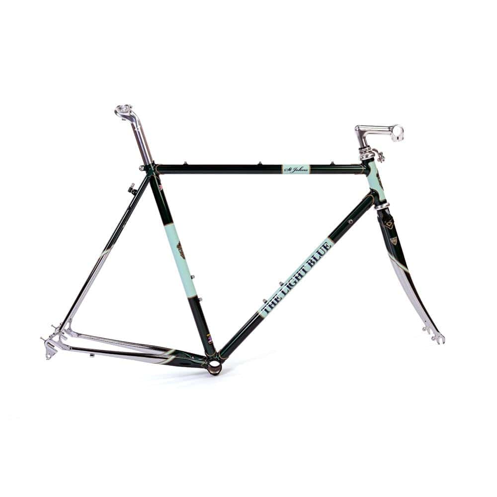 Light Blue St John Road frameset for classic and touring cycling, with 700x29c tire compatibility, shown with frame and components.