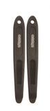 Pair of Fat Spanner long tyre levers with durable wide design for bike repairs, shown on a workshop surface.