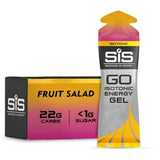 Science In Sport GO Isotonic Energy Gel packet, fast carb fuel for endurance athletes, with a close-up view of the product.