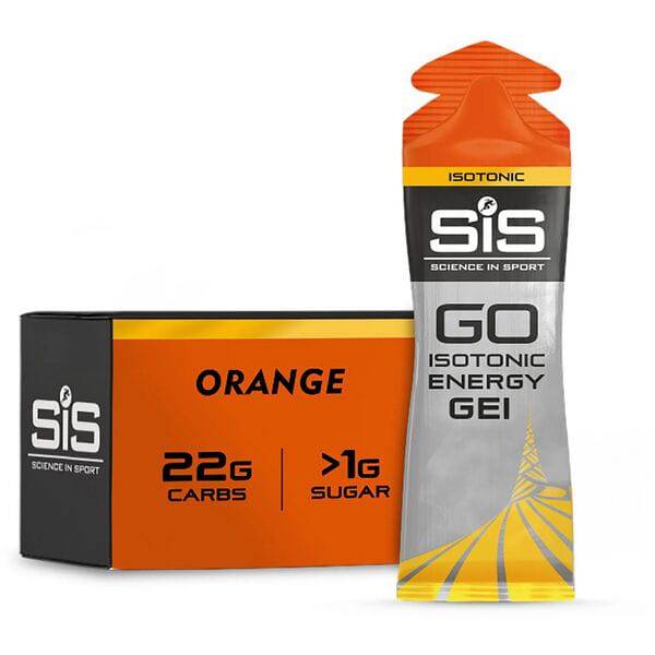 Science In Sport GO Isotonic Energy Gel, fast carb fuel for endurance athletes, shown in a small portable sachet.