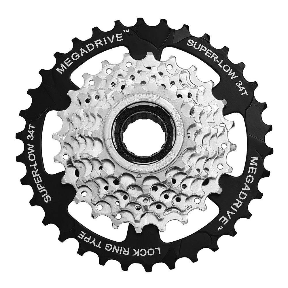 SunRace MFM4S 7-speed bicycle freewheel gear component with silver metal cogs for smooth shifting and reliable performance.
