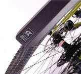 Kinesis UK Fend Off Shorty rear mudguard attached to gravel bike in black, showcasing durable accessory design.