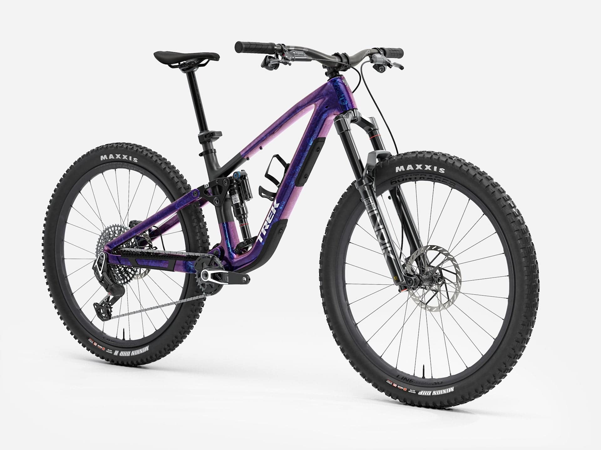 Trek Fuel EX 9.9 X0 AXS Gen 7 mountain bike with advanced trail performance, featuring a sleek frame and high-end components.