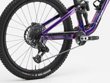 Trek Fuel EX 9.9 X0 AXS Gen 7 mountain bike with full suspension, hydraulic disc brakes, and sleek black frame for advanced trail riding.