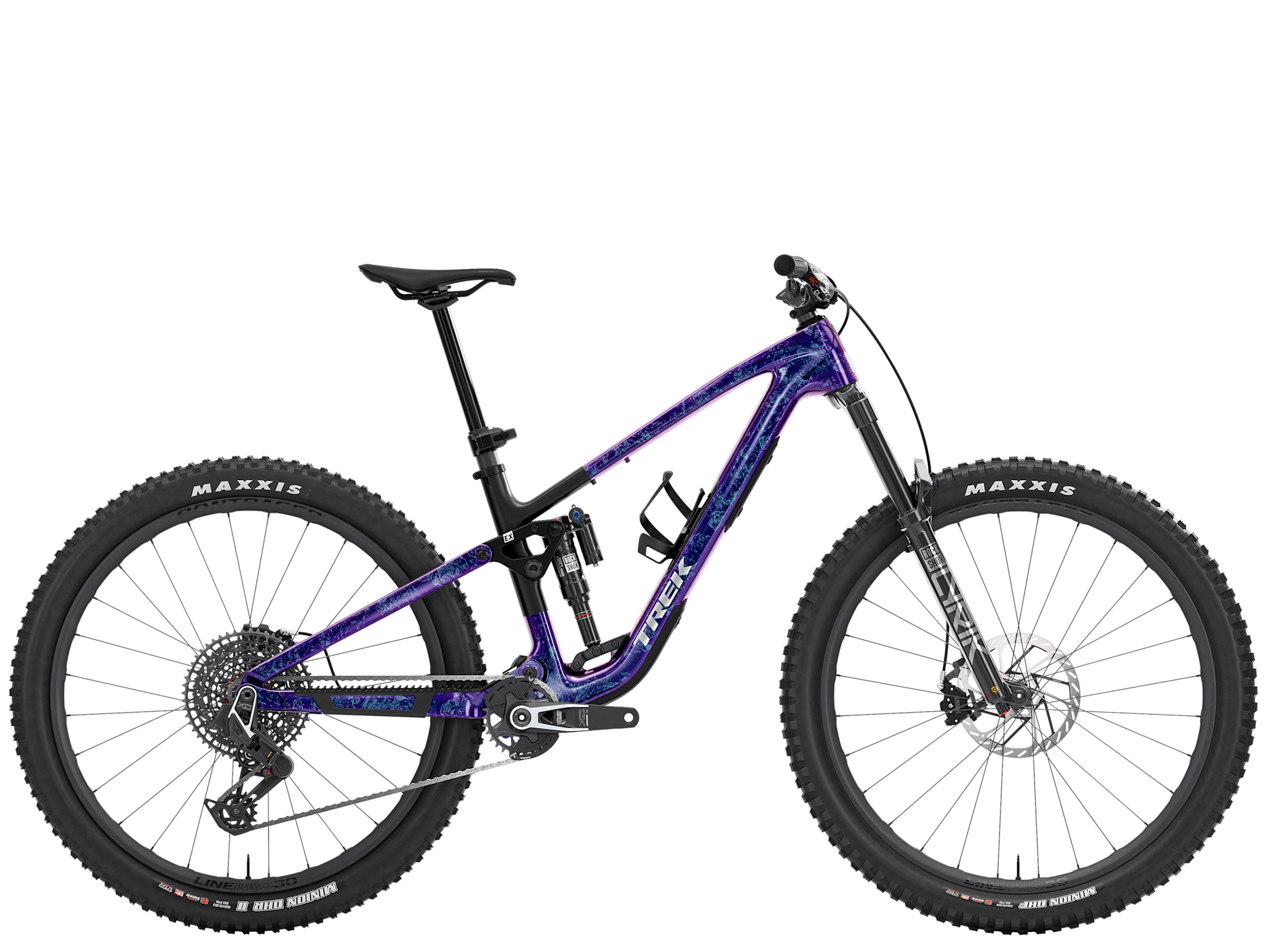 Trek Fuel EX 9.9 X0 AXS Gen 7 mountain bike with full suspension, lightweight frame, and advanced trail performance.