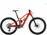 Trek Fuel EXe 9.8 GX AXS T-Type 29er e-Mountain Bike with SRAM wireless shifting, shown outdoors with mountain trail background.