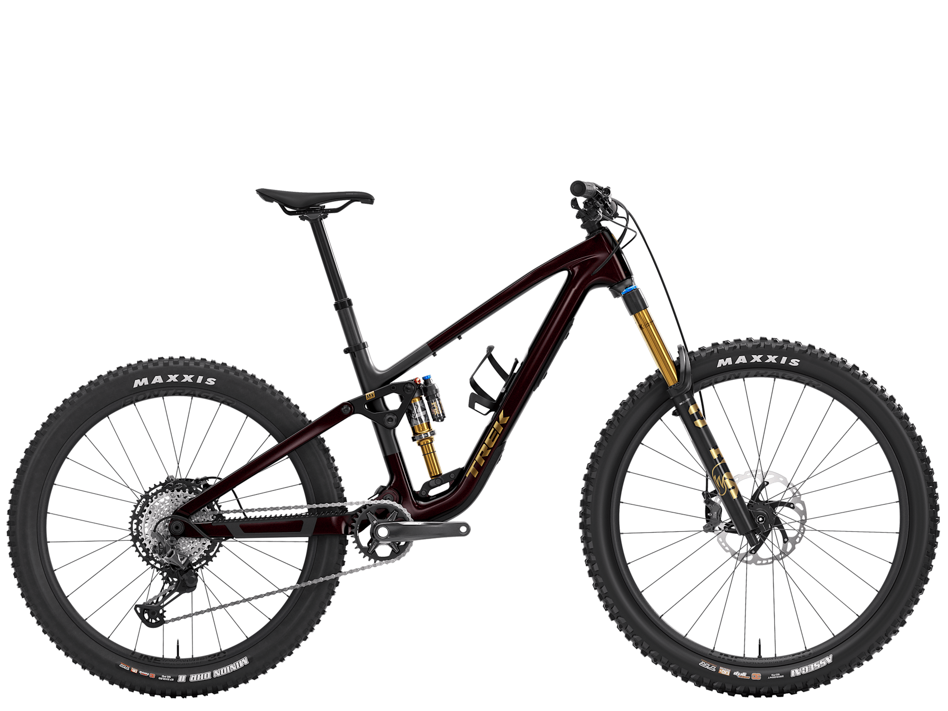 Trek Fuel MX 9.8 XT Gen 7 mountain bike with adjustable suspension and 26-inch wheels for versatile trail riding.