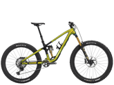 Trek Fuel MX 9.8 XT Gen 7 mountain bike with adjustable suspension, black frame, and knobby tires for versatile trail riding.