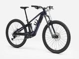Trek Fuel+ EX 5 Gen 2 2026 e-mountain bike with black frame and suspension fork, designed for trail riding and endurance.