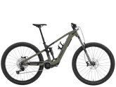 Trek Fuel+ EX 5 Gen 2 2026 electric mountain bike with rugged frame, front suspension, and knobby tires for trail riding.