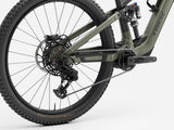 Trek Fuel+ EX 8 Gen 2 e-mountain bike with black frame and suspension fork, ready for versatile trail riding.
