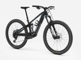 Trek Fuel+ EX 9.7 Gen 2 electric mountain bike with black frame, knobby tires, and customizable motor assist system.