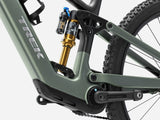 Trek Fuel+ EX 9.8 XT Gen 2 electric mountain bike with full suspension and Shimano XT components, shown from the side.