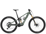 Trek Fuel+ EX 9.8 XT Gen 2 electric mountain bike with suspension, rugged frame, and high-performance components.