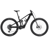 Trek Fuel+ EX 9.9 X0 AXS mountain bike with TQ HPR50 motor and SRAM X0 AXS gears, shown in a trail riding setup.