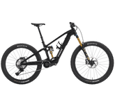 Trek Fuel+ MX 9.8 XT Di2 e-mountain bike with mixed wheels and Shimano XT Di2 gear system, designed for versatile trail riding.