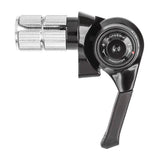 MicroSHIFT MTB drop bar end shifters with indexed and friction modes for mountain bike components, shown in the image.