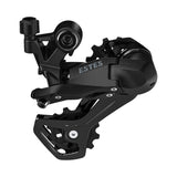 MicroSHIFT Estes M220 9-speed rear derailleur for bike components, showing the black Shimano-compatible gear mech.
