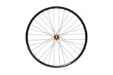 Hope Front 26 Fortus 26W Pro 5 Centre Lock mountain bike wheel hub with 100x15mm axle, black finish, and detailed design features.