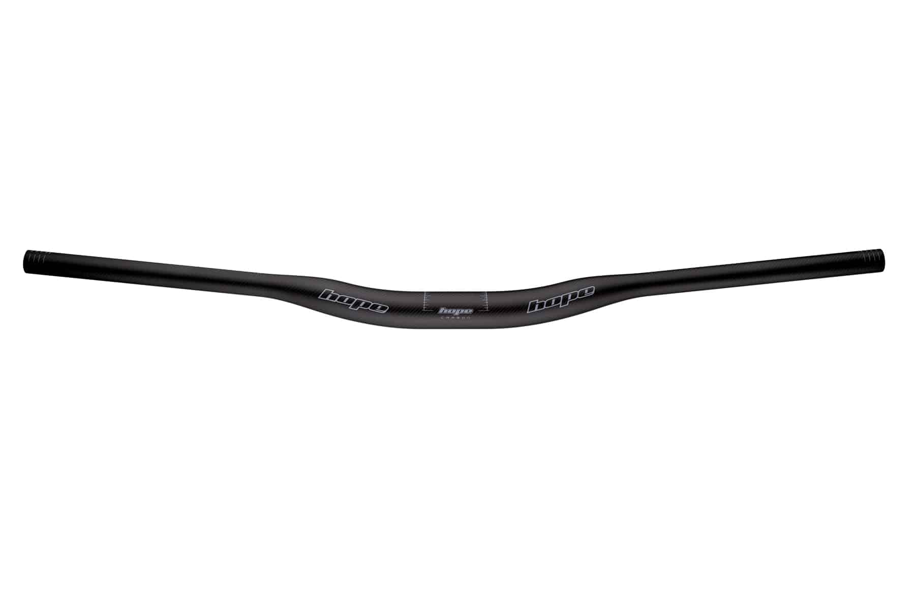 Hope Carbon Handlebar 800mm wide with 20mm rise for bike control, lightweight cycling component with ergonomic design.
