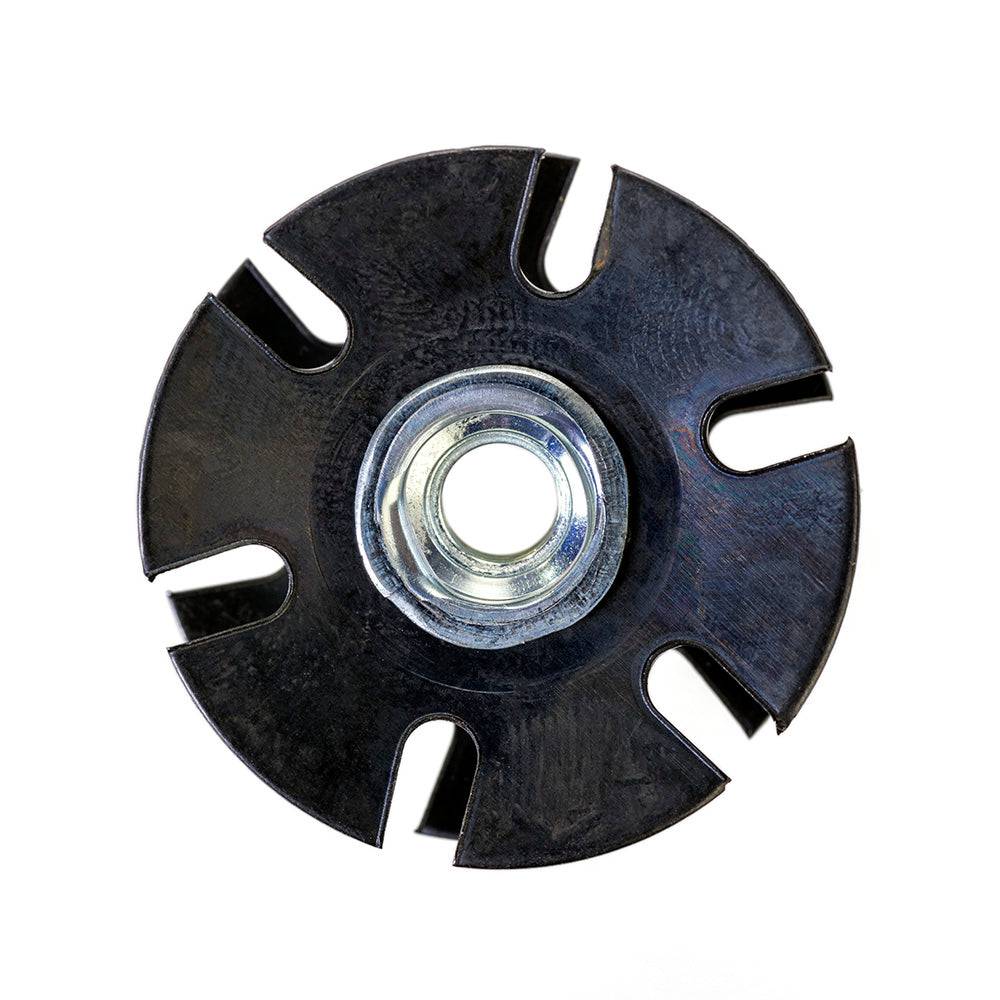 Dia-Compe Ahead Starnut for threadless headset systems, made of steel and alloy steerers, shown installed on bicycle component.