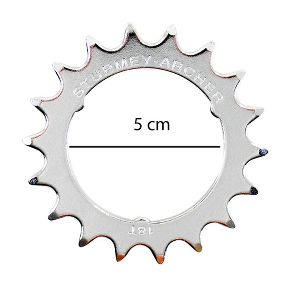 Sturmey Archer RX hub sprocket spare part for RX and RF5 hubs, durable replacement component, metal sprocket with teeth.