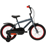 Huffy Pro Thunder 16-inch kids' bike with training wheels and safety features, ideal for beginner riders, shown with colorful design