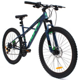 Huffy Korros 26-inch mountain bike with 21-speed Shimano gears and sturdy frame, suitable for trail riding and outdoor adventures.
