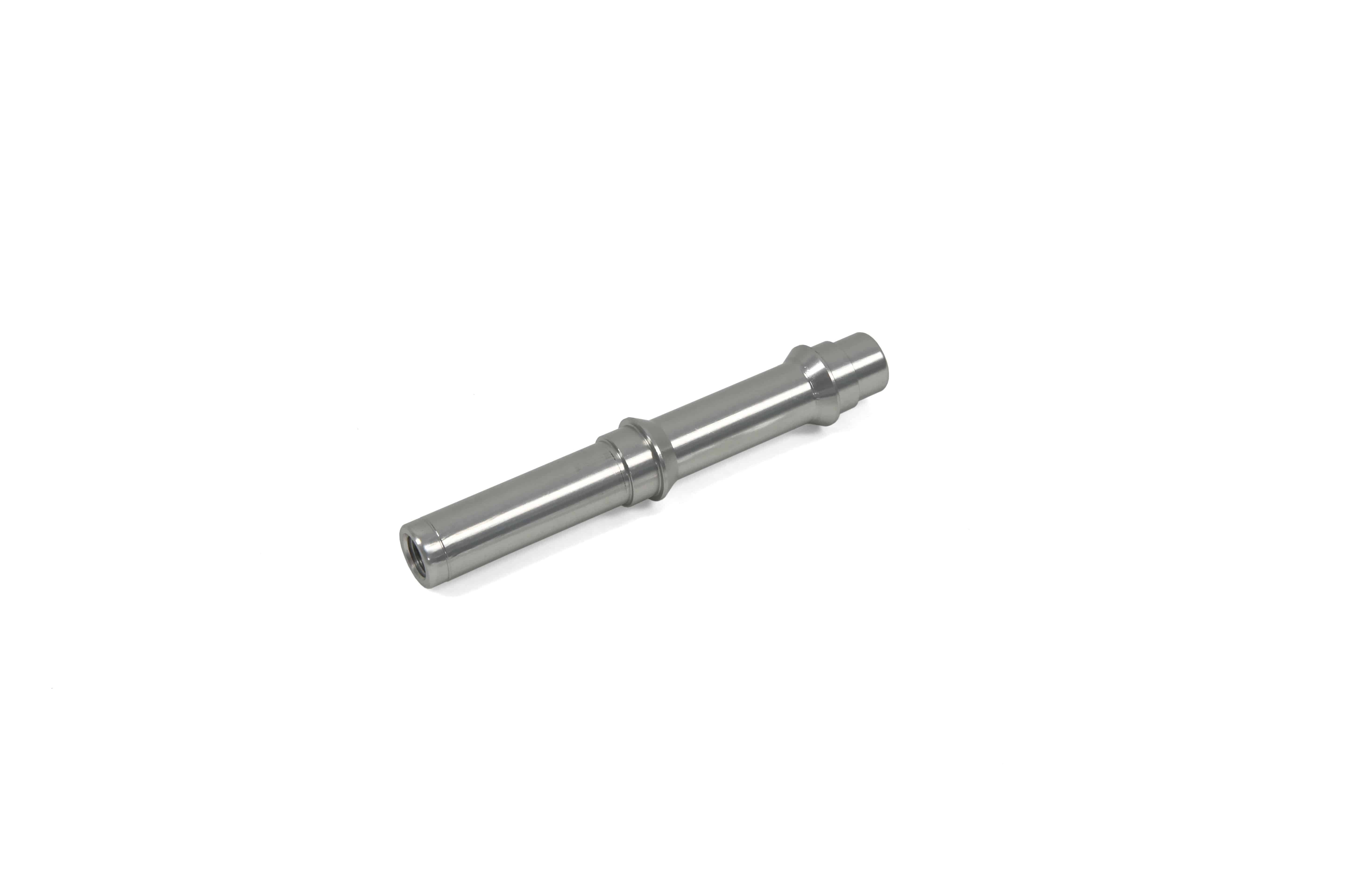 Hope Pro 2 rear axle, 135mm length, 10mm tapped, silver, compatible replacement component for rear bicycle wheels.