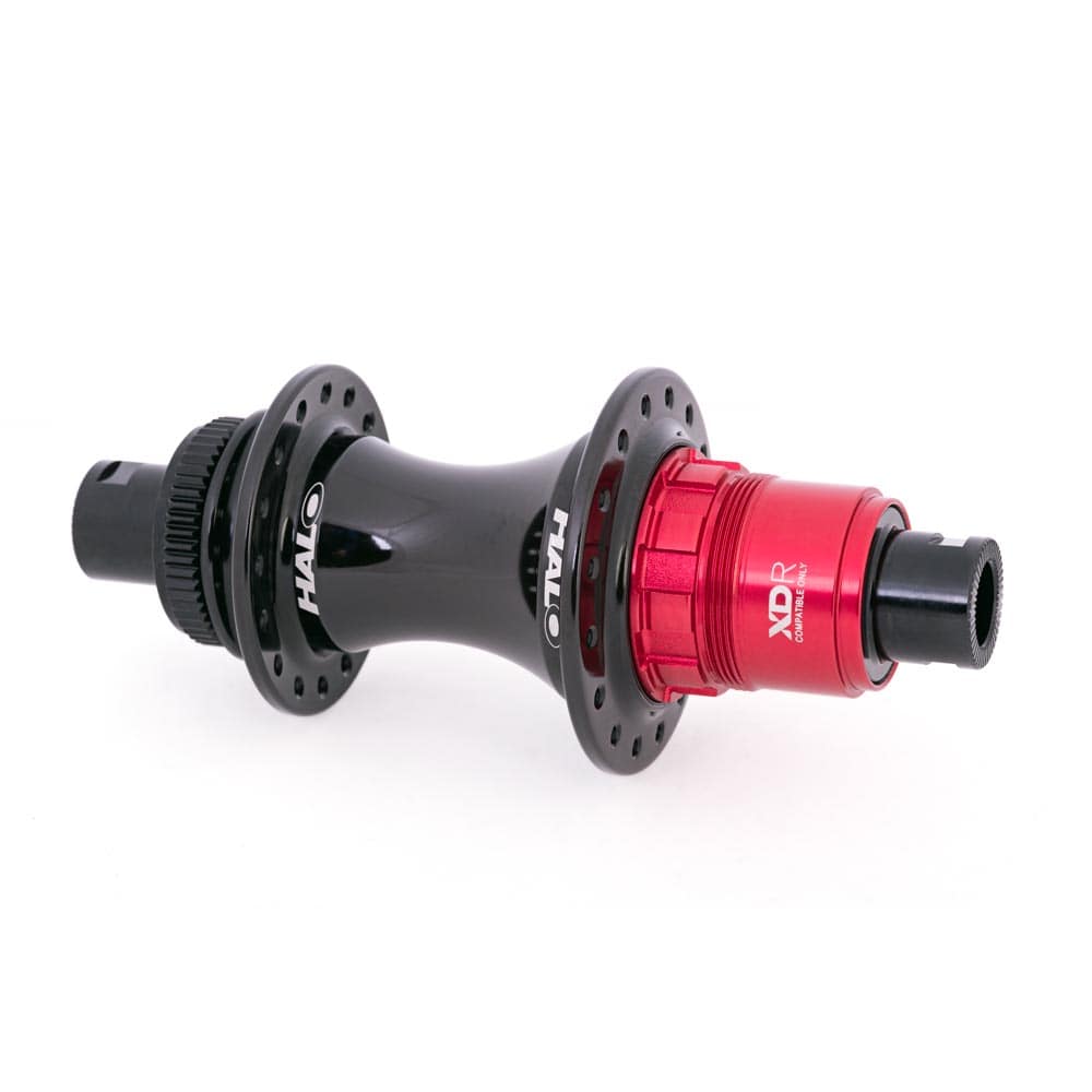 Halo GXC SupaDrive rear hub with centrelock disc mount, 12x142mm for XC racing and endurance bike components.