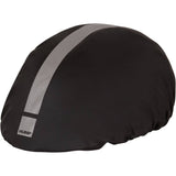 HUMP reflective waterproof helmet cover with elastic binding, designed for adult helmets, showing bright reflective material and elastic edges.